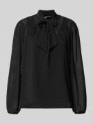 Regular fit strikblouse met siersteentjes