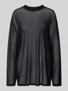 Oversized shirt met lange mouwen in semi-transparant design