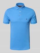 Slim fit poloshirt van een mix van katoen en elastaan