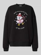 Sweatshirt met motiefstitching, model 'Viola'