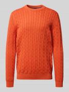 Gebreide pullover met ribboorden