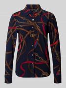 Regular fit overhemdblouse in all-over look, model 'DAQUANE'