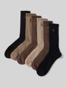 Sokken met logostitching in een set van 3 paar