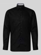 Regular fit zakelijk overhemd van katoen met kentkraag