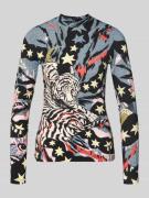 Shirt met lange mouwen in all-over look