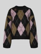Gebreide pullover met ronde hals, model 'Argyl'