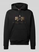 Hoodie met logo en kangoeroezak