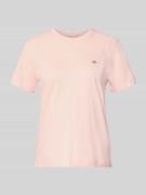 T-shirt met labelstitching en ronde hals