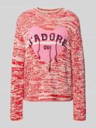 Gebreide pullover met ribboorden