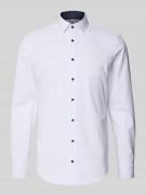 Slim fit zakelijk overhemd met stretch