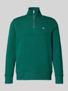 Sweatshirt met opstaande kraag en ritssluiting