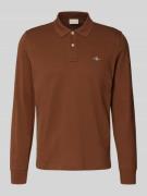 Regular fit poloshirt met labelstitching