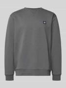 Sweatshirt met ronde hals en labelpatch