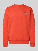 Sweatshirt met ronde hals en labelpatch