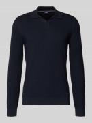Gebreide pullover met platte kraag, model 'Galdino'