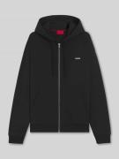 Relaxed fit sweatjack van puur katoen, model 'DAPOZIP'