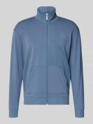 Regular fit sweatjack van katoenmix, model 'LAZE ZIP'