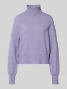 Gebreide pullover van wolmix met opstaande kraag, model 'NOLA'