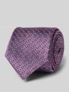 Stropdas van zijde in all-over look (7,5 cm)