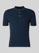 Slim fit poloshirt met structuurmotief