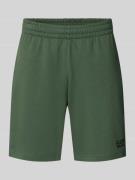 Korte broek met elastische band en logo