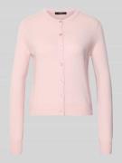 Slim fit gebreid jack van een mix van wol en kasjmier, model 'NEBBIA'