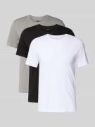 Regular fit T-shirt van puur katoen in een set van 3 stuks, model 'CLA...
