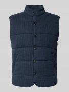 Gilet met opstaande kraag en labelstitching