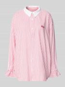 Overhemdblouse met labeldetail