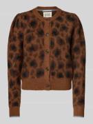 Gebreid jack met ronde hals en knoopsluiting