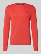 Gebreide pullover met labelstitching