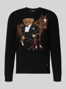 Gebreide pullover van wol met motief