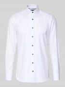 Slim fit zakelijk overhemd van twill