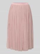 Knielange rok met plissévouwen