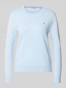 Regular fit gebreide pullover van katoenmix