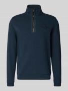 Sweatshirt met opstaande kraag en ritssluiting