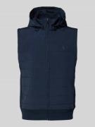Bodywarmer met capuchon en labelstitching