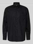 Comfort fit zakelijk overhemd van popeline