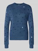 Regular fit gebreide pullover met borduursels