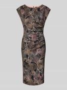 Regular fit kokerjurk met all-over bloemenprint