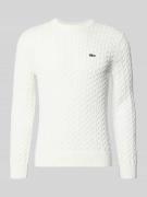 Regular fit gebreide pullover van katoenmix