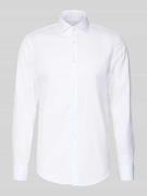 Slim fit zakelijk overhemd van twill