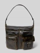 Handtas van leer met diverse vakken, model 'ANDREA HOBO M'