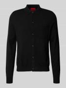 Regular fit gebreid jack van viscosemix, model 'SAN JORDAN-CV'