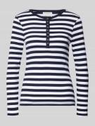 Shirt met lange mouwen en korte knoopsluiting