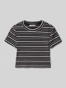 Shaped fit T-shirt van katoenmix