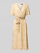 Knielange wikkeljurk met V-hals, model 'FILSEE'