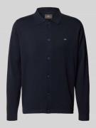 Gebreid jack met polokraag en labelstitching