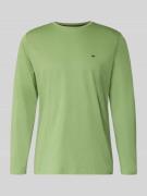 Shirt met lange mouwen, ronde hals en logo