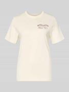 T-shirt met labelprint en ronde hals